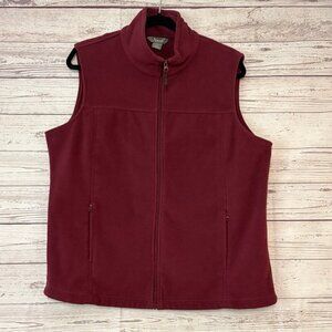 🦃‎ Natural Reflections Burgundy Fleece Vest XL